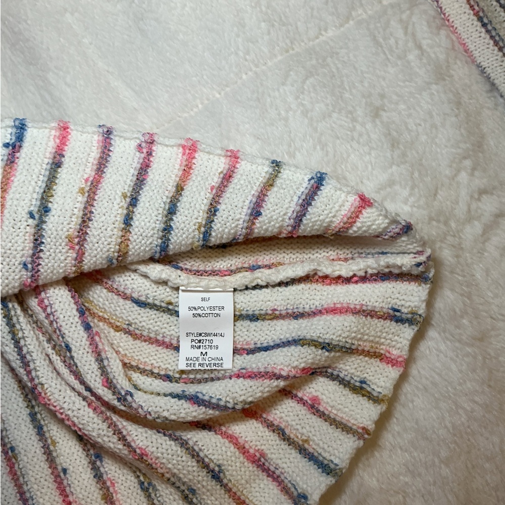 Colorful Striped Ribbed Sweater - Picture 6 of 6